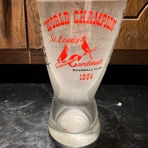 St. Louis Cardinals 1964 World Champion Glass